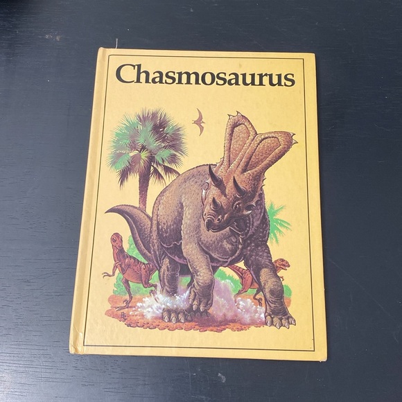 Vintage Rourke Dinosaur Library 7 Books Yellow Orange Peach Decorative Bookshelf - Picture 4 of 16